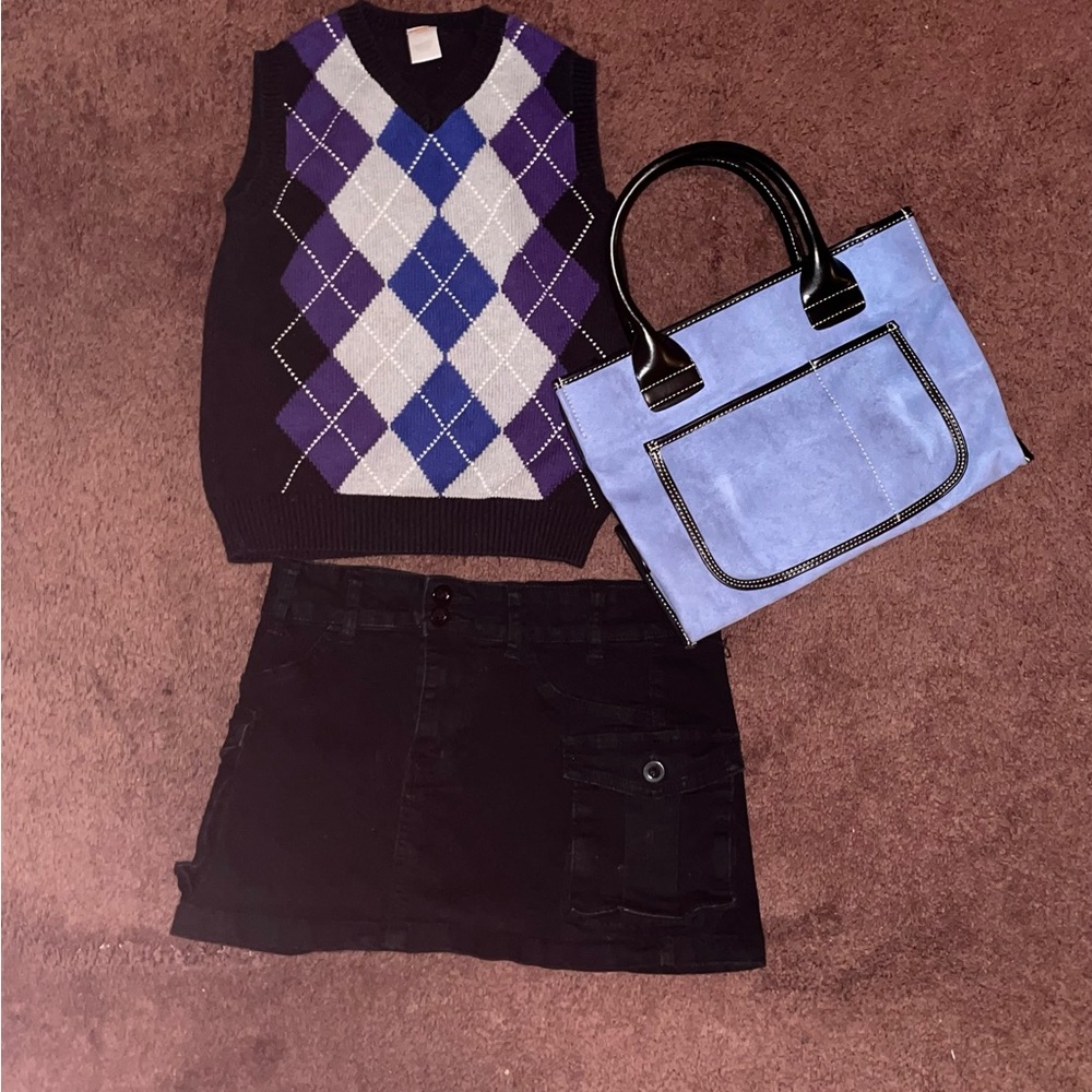 Gymboree Blue and Gray Argyle Sweater Vest